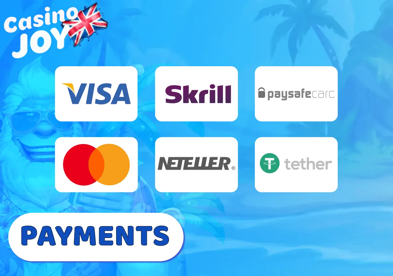 Casino joy payments