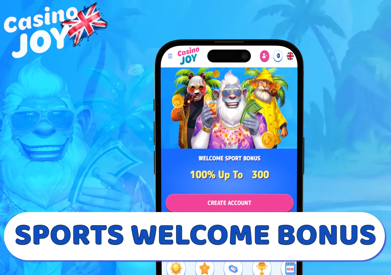 Casino Joy sports welcome bonus